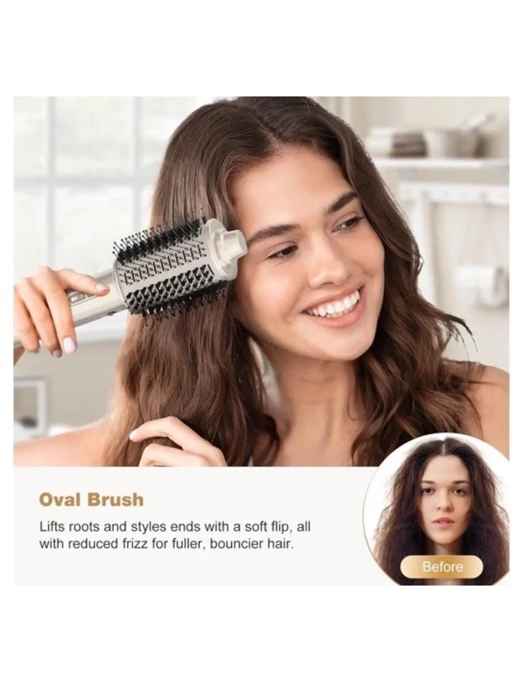 7MAGIC TD-2301 7-in-1 Hot Air Styler Set with Travel Case (Champagne Gold)
